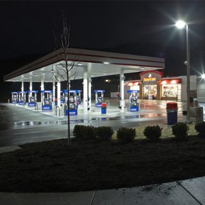 led gas station canopy lights