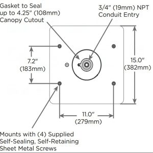 led gas station canopy lights