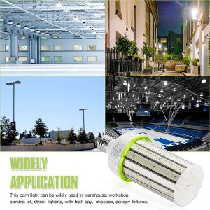 LED Corn Light 100W with E39 Mogul Base, IP64 Outdoor Waterproof Post Top Light Retrofit, 14000 Lumens, 400W Equivalent,  5000K Daylight White 100-277V/277-480V  UL cUL DLC Listed - Image 7