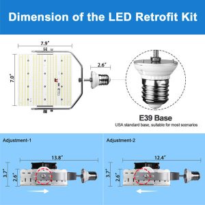 150 watt LED shoebox retrofit kits