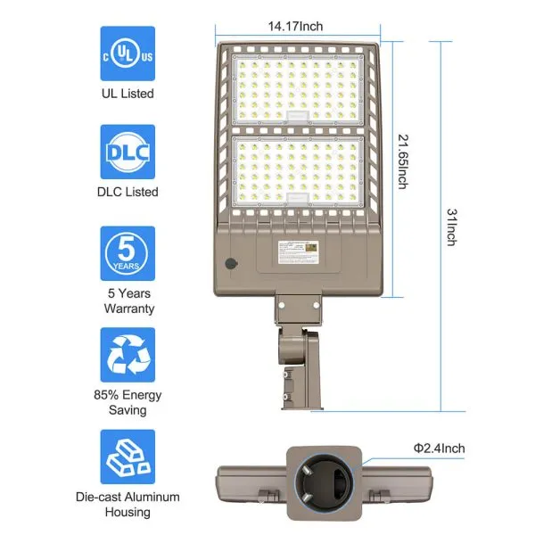 1000w led equivalent parking lot light