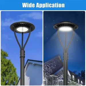 outdoor post light fixture led with photocell sensor