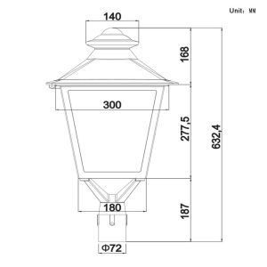 3 inch post light