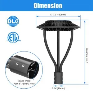 black led post top fixtures